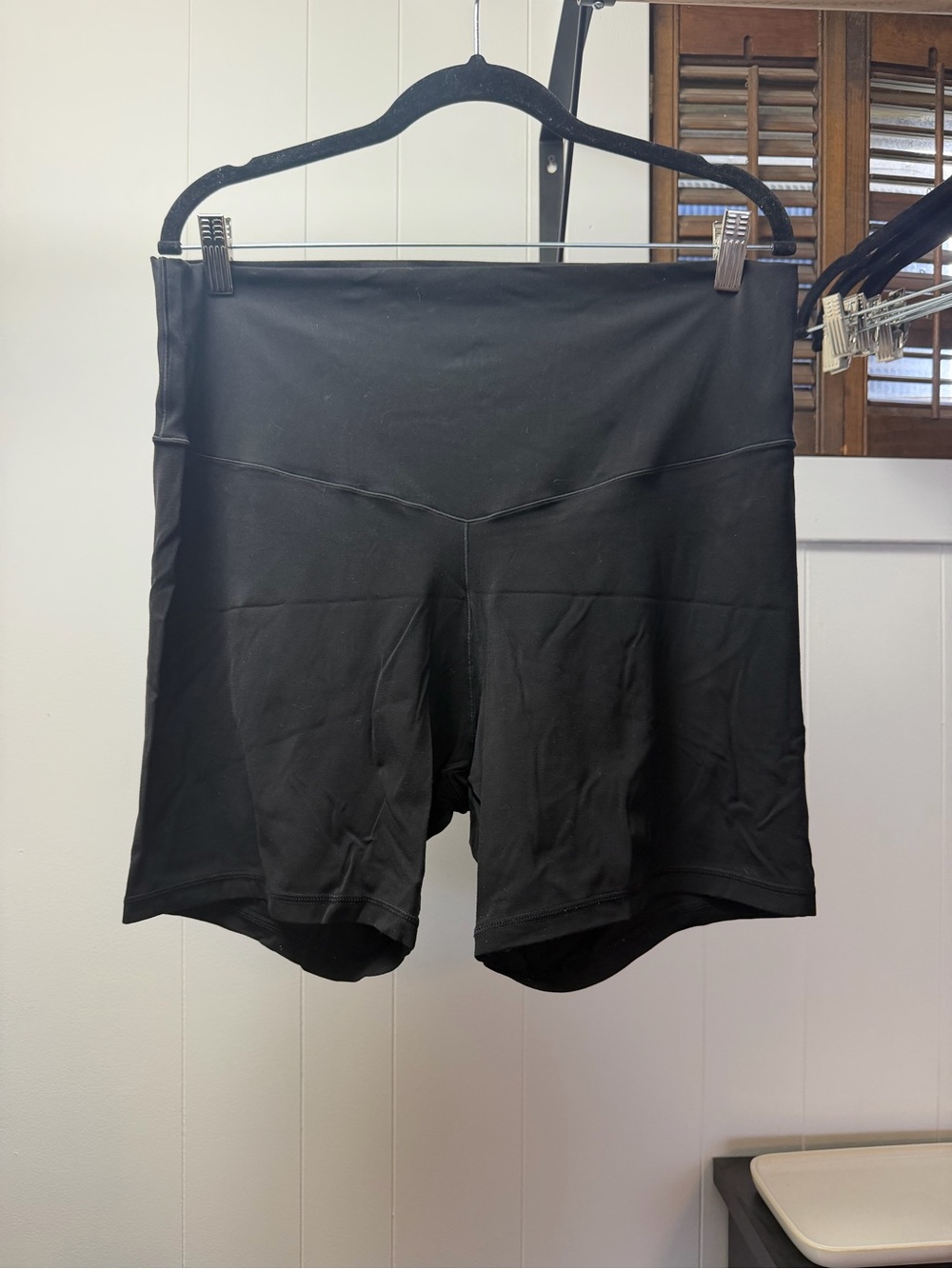 aerie Black High-Rise Bike Shorts